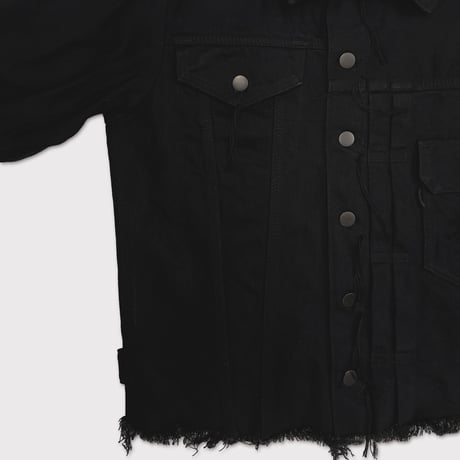 Deconstructed Denim Trucker(KOJIMA) BLACK
