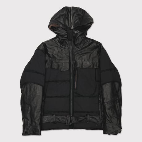 Rustic Edged DAS Parka(VEGETABLE DYED NYLON) BLACK
