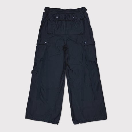 Slash Seam Twist Cargo Pants(PIGMENT DYED MOLESKIN) BLACK