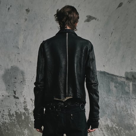 Skin Jacket(VEGETABLE TANNING PIG LEATHER) BLACK
