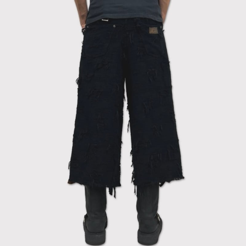 Cut Off Heavy Short Boro Crust (NOIR) | MINUS O