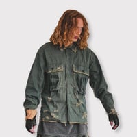 Slash Seam Ombre Check Shirt(DRUNK)RED | MINUS