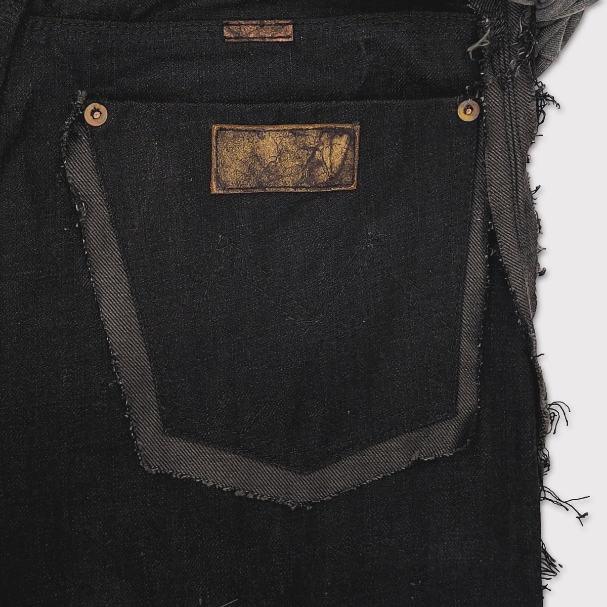 Slash Seam Twist Cargo Jeans With Wrapped(NOIR)