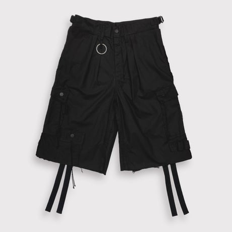 Slash Seam HBT Short(HORCE CLOTH) BLACK