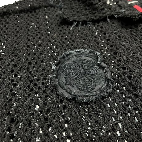 TIMELESS  KAMON ALOHA SHIRT(RASCHEL LACE) BLACK