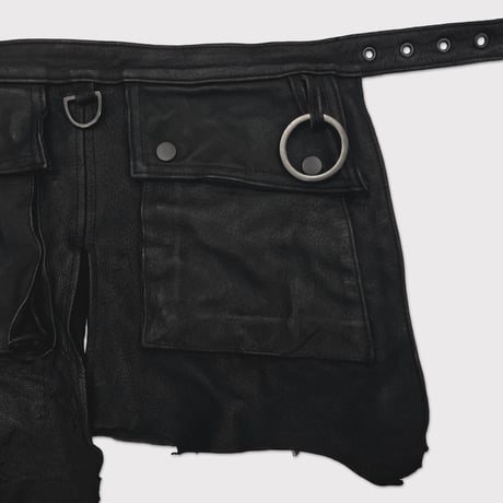 Cargo Kilt(VEGETABLE TANNING PIG LEATHER) DEADSTOCK BK