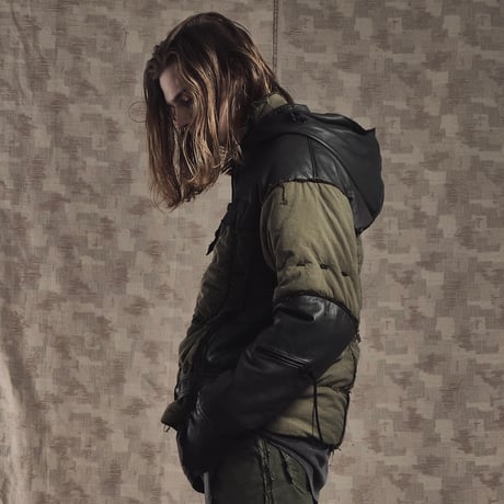 Rustic Edged DAS Parka(VEGETABLE DYED NYLON) OLIVE