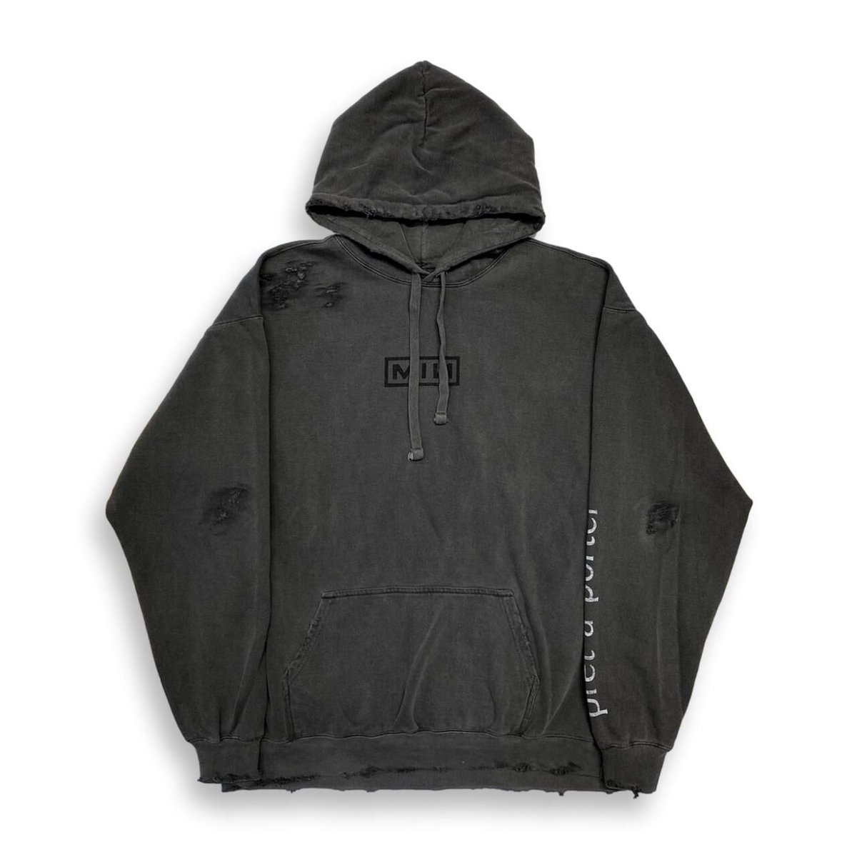 BOOTLEG HOODIE(SIN)AGED BLACK with DAMAGED | MI...