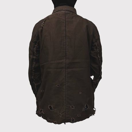 Chore Jacket With Damaged(PIGMENT DYED MOLESKIN) MOCHA