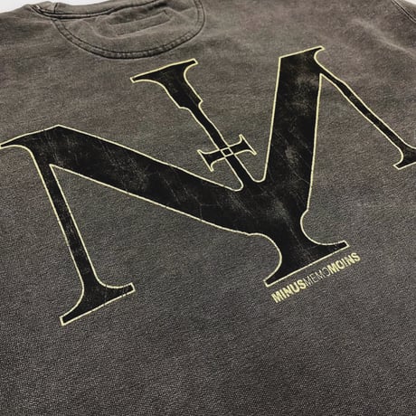 BOOTLEG CREW SWEAT(7SINS)AGED BLACK  with DAMAGED