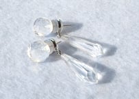 icicle　クリアクオーツ・2wayピアス　sirver925