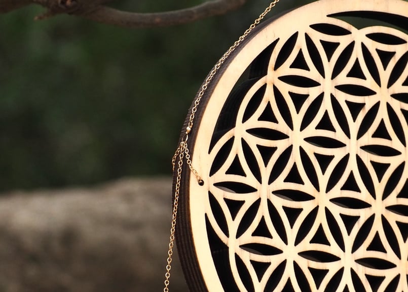 フラワーオブライフウォールインテリア・ヘキサゴン | mizunone