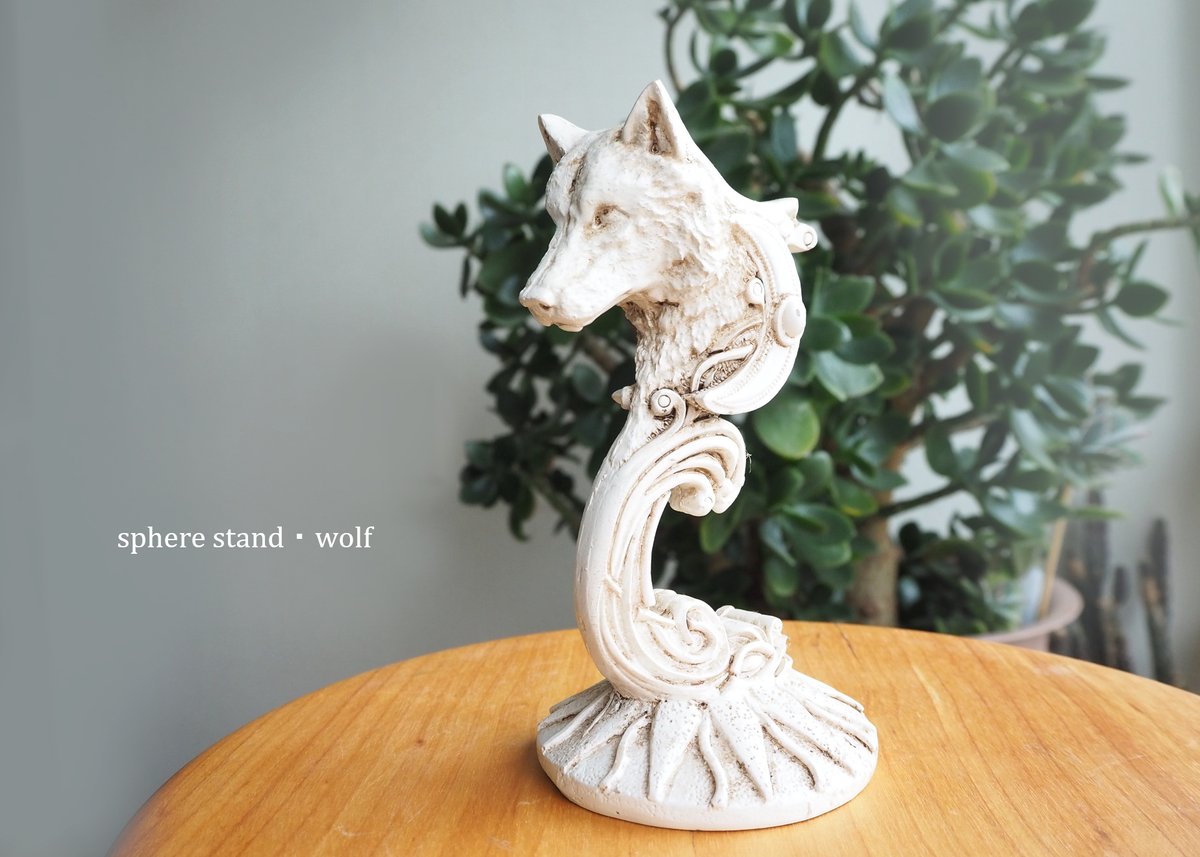 まめさま専用樹脂 天然石台座 スフィア台 オリーブ柄 まめさま専用樹脂