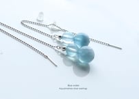 Blue water アクアマリン・アメリカンピアス　silver925