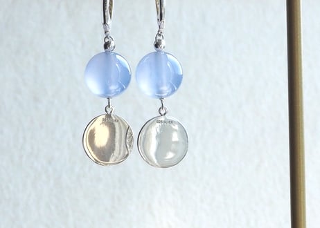 Tree of Life  ブルーカルセドニー・ピアス　silver925