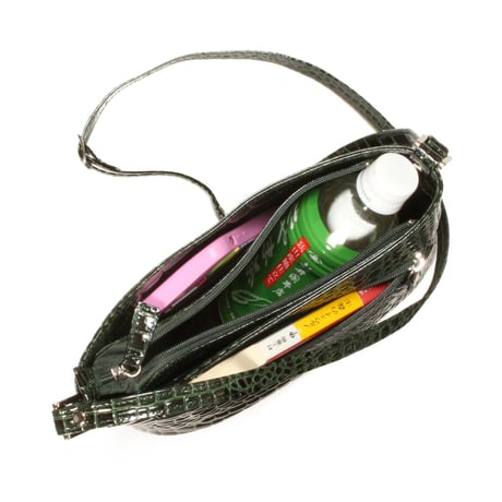 【rena-iris made in japan】牛革製品・エナメルクロコ・ショルダーバッグ(日本製）ir-404