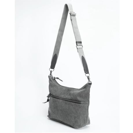 豊岡鞄（認定商品・FEEDBAG）豊岡製・神鍋山火山灰染め 8号帆布・イブクロ型斜め掛けショルダーバッグ FB-102-B