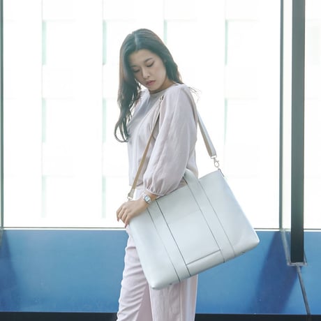 【rena-iris】日本製（内部：三層構造）メンズ/レディース 軽量・牛革・ヌメ革トートバッグ（A3サイズ日本製）(高収納） rena-02-G