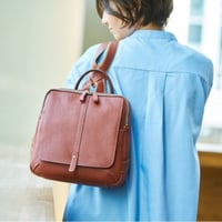 【日本製】rena-iris x GENOVA（IMAIBAG）コラボ製品ランドセルデザインM・・シュリンクヌメ牛革・リュック　ir-2501