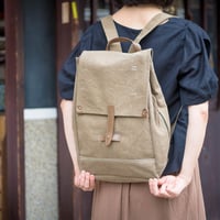 rena 豊岡(レナ　トヨオカ）cheviot(チェビオット）六号蝋引き帆布・バイオ加工・リュック（rj-304）  【豊岡製】【倉敷児島製帆布】