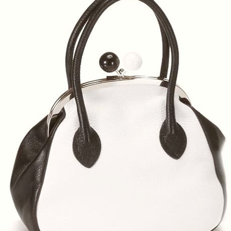 【日本製】【rena -iris  made in japan】【日本製】(ソフトシュリンクレザー製)　牛革製品・コンビcolor   ガマ口バッグ　　ir-665-all