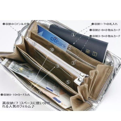 rena 豊岡(レナ　トヨオカ）純金銀箔革製品・スペイン牛革（仔牛革）手絞り＆オイルレザー長財布【rj−0071】【国産品/豊岡製】