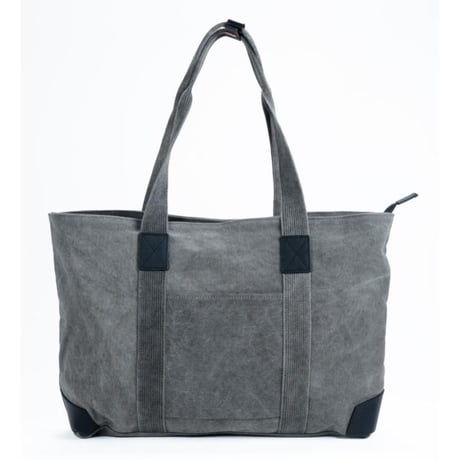 豊岡鞄（認定商品・FEEDBAG）豊岡製・神鍋山火山灰染め（松煙炭入り） 8号帆布・縦型トートバッグ FB-101-B