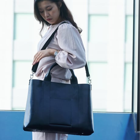 【rena-iris】日本製（内部：三層構造）メンズ/レディース 軽量・牛革・ヌメ革トートバッグ（A3サイズ日本製）(高収納） rena-02-G