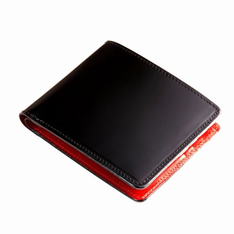 [rena-iris] SUNAMURA(スナムラ)ｘrena コラボ製品・日本製 新喜皮革xレーデルオガワ 二つ折り財布（コイン入れなし・スリムデザイン）smir-1006