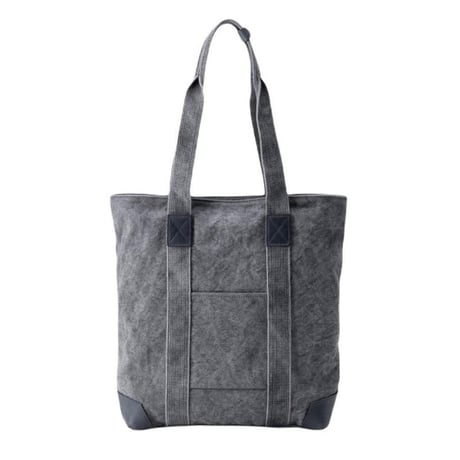 豊岡鞄（認定商品・FEEDBAG）豊岡製・神鍋山火山灰染め（松煙炭入り） 8号帆布・縦型トートバッグ FB-100-B