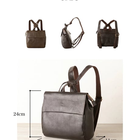 【日本製】【rena -iris  made in japan】〔rena-white　collection〕牛革製品・オイルヌメ・牛革コンパクトリュック  ir-2817