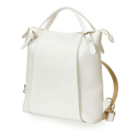 【日本製】【rena -iris  made in japan】〔rena-white　collection〕牛革製品・多機能3way・オイルヌメ製牛革リュック　ir-75