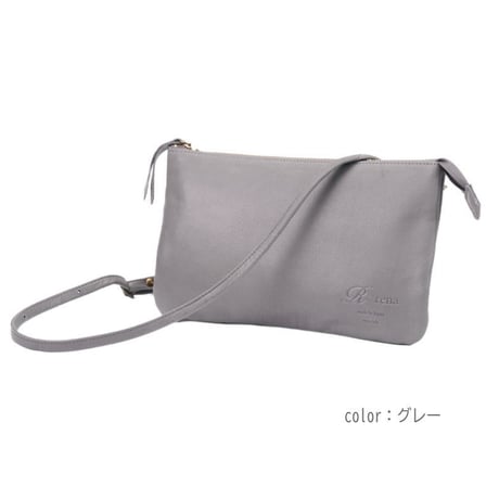 【日本製】【rena -iris  made in japan】ソフトオイルレザー牛革製・斜め掛けお財布ショルダーrn-301