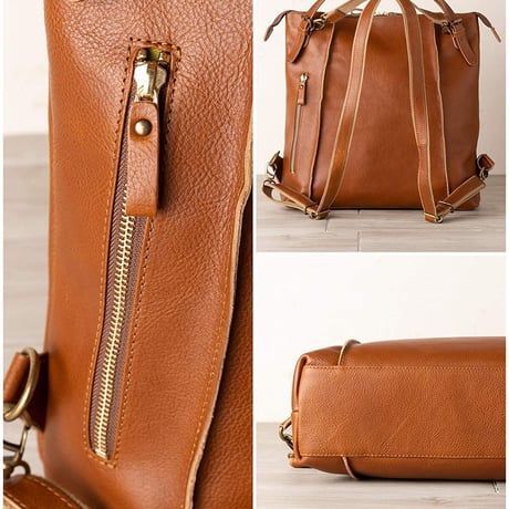 【日本製】【rena -iris  made in japan】〔rena-white　collection〕牛革製品・多機能3way・オイルヌメ製牛革リュック　ir-75