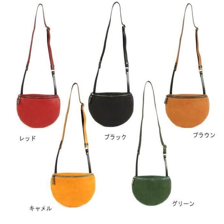 〔rena-iris〕ｘ〔アルトalto. 〕コラボ生産品　たっぷりオイル（姫路レザー）斜め掛けショルダーバッグ 半月型 斜めがけ 本革 ダブルオイルレザー 　AMSB-1111