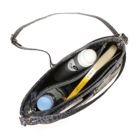 【rena-iris made in japan】牛革製品・エナメルクロコ・ショルダーバッグ(日本製）ir-404