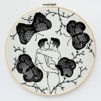"Blakc lace butterflies" US$250