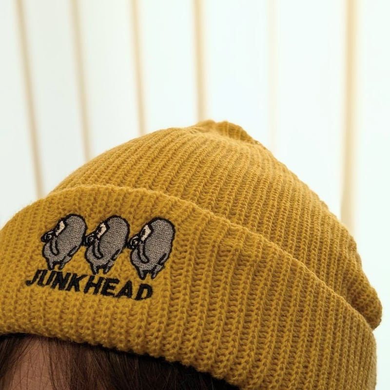 ☆「JUNK HEAD」ゆるかわ3バカちゃんのビーニー(マスタード