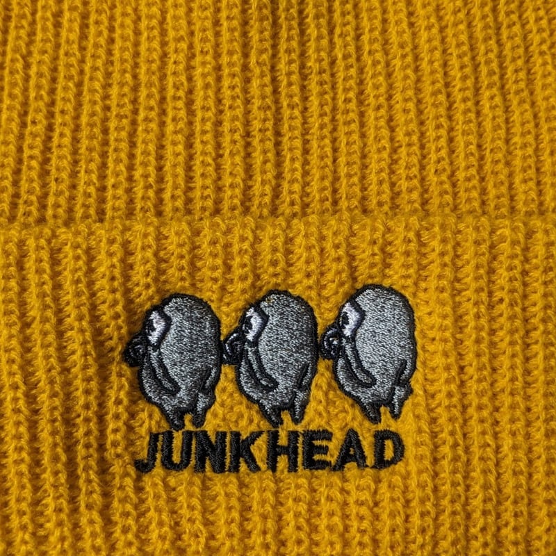 ☆「JUNK HEAD」ゆるかわ3バカちゃんのビーニー(マスタード
