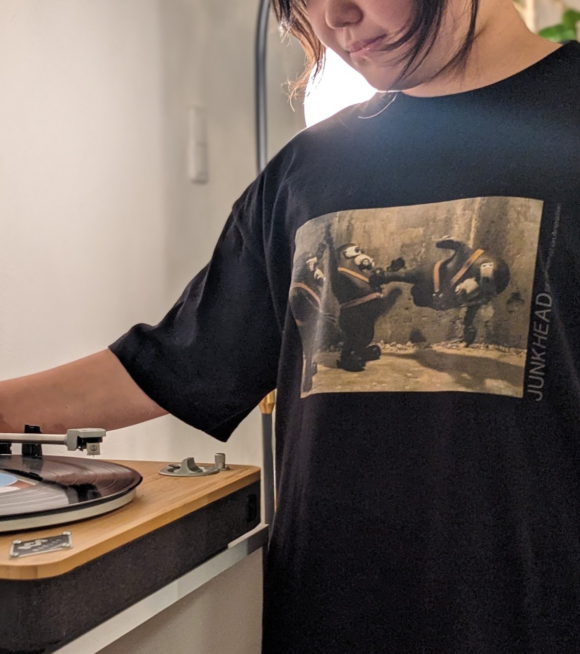☆「JUNK HEAD 」3バカちゃんドロップキックTシャツ（黒
