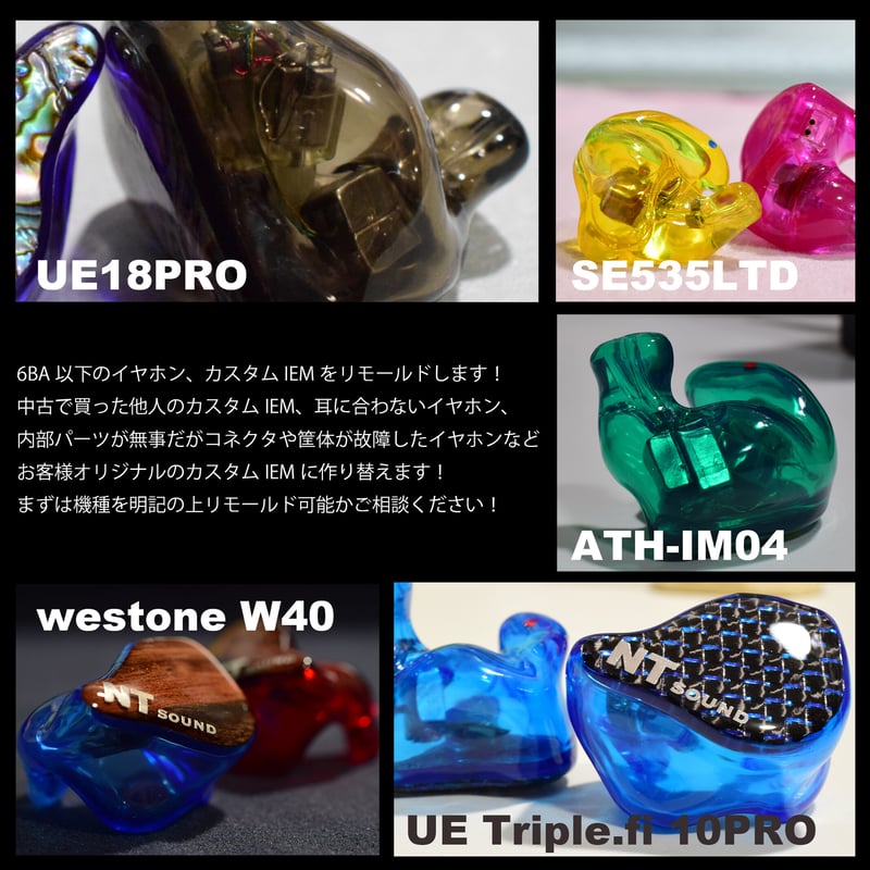 カスタムIEM リシェル向けA3H Pro イヤモニ ハイブリッド型 イヤホンリモールドサービス カスタムIEMシェル | NEWTON STORE