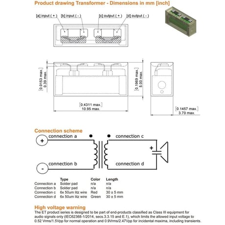 2個セット Sonion Electrostatic Driver EST65DB01 デュアルエレクトロスタティックツイーター