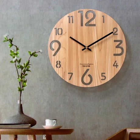 木製3D壁掛け時計 - モダン&ノルディックデザイン 12インチ リビングルーム・キッチンアート装飾用