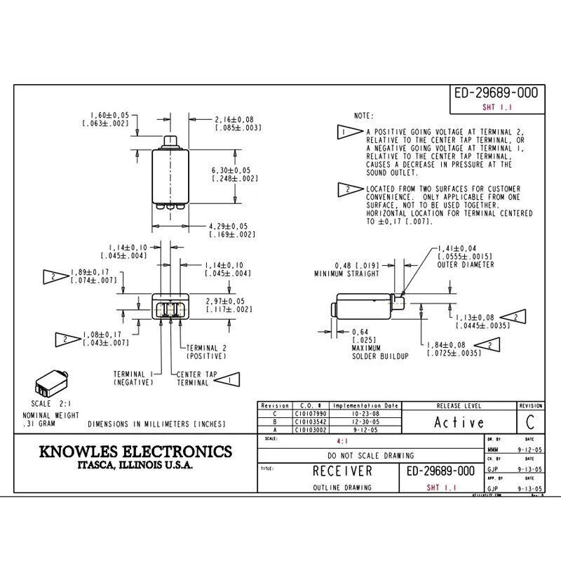 その他 Rua Knowles ED-29689 バランスアーマチュア ドライバースピーカー