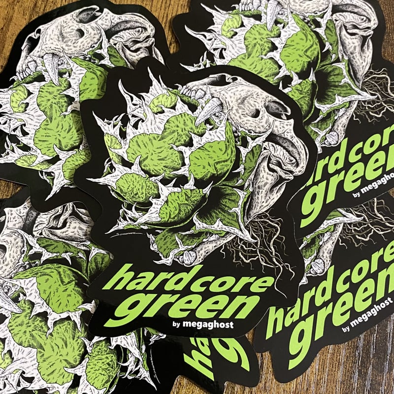 hardcore greenステッカー | MEGA GHOST