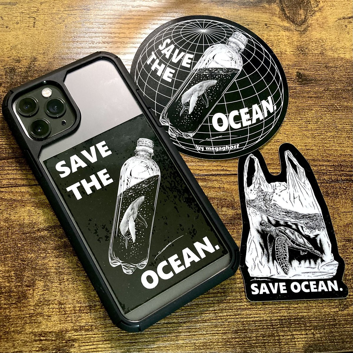 SAVE THE OCEAN ステッカー | MEGA GHOST