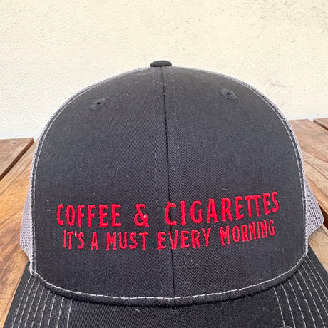 "COFFEE&CIGARETTES" キャップ