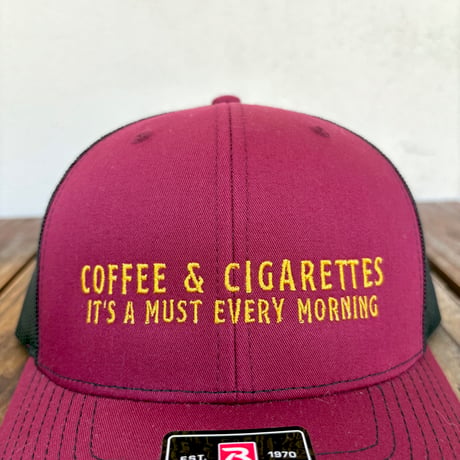 "COFFEE&CIGARETTES" キャップ