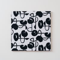 ビンテージファブリックパネル 花菱（紺） ファブリックパネルS8-004 サイズS-8（445x445/mm） | CHITEN SHOP