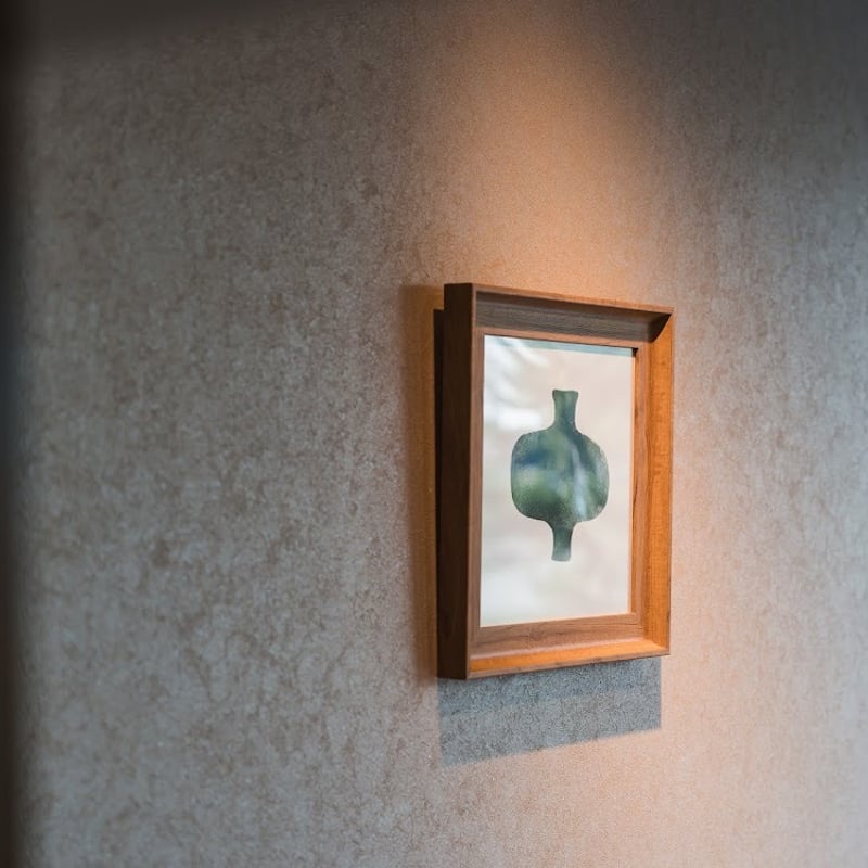 木版画 額あり SQ25-005 『種子』(26.5×26.5/cm) | CHITEN SHOP